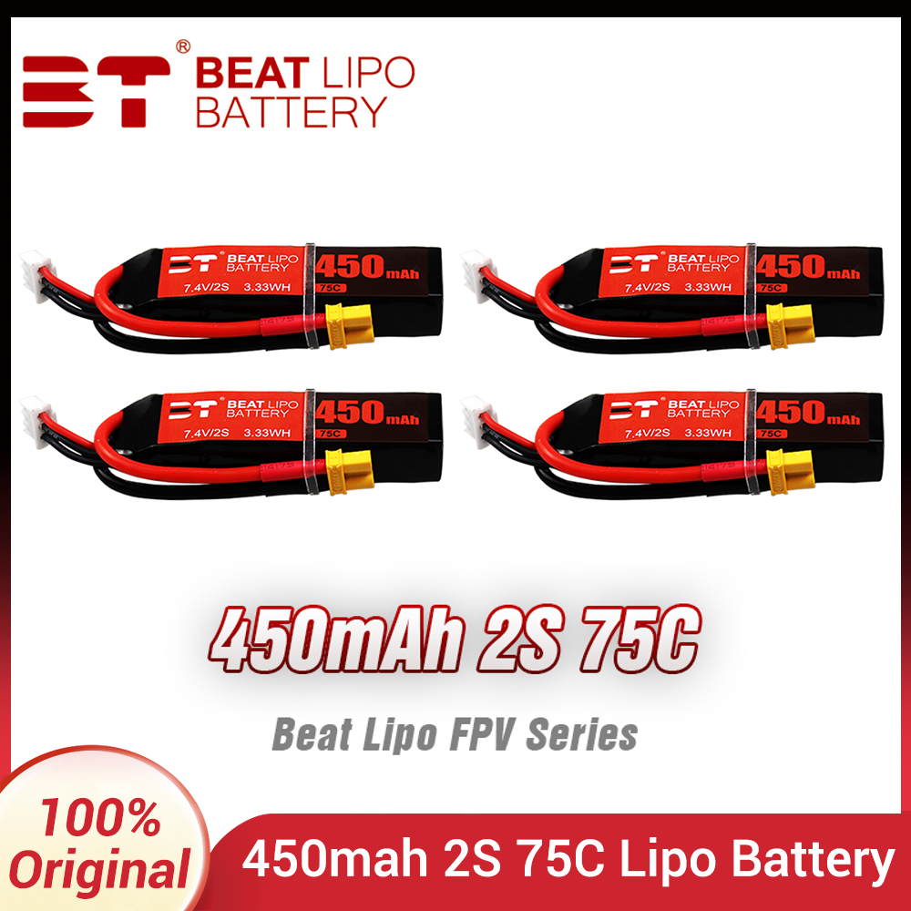 BEAT 2S 7.4V 450mAh 75C LiPo B - Drone Rc Race 评论和价格