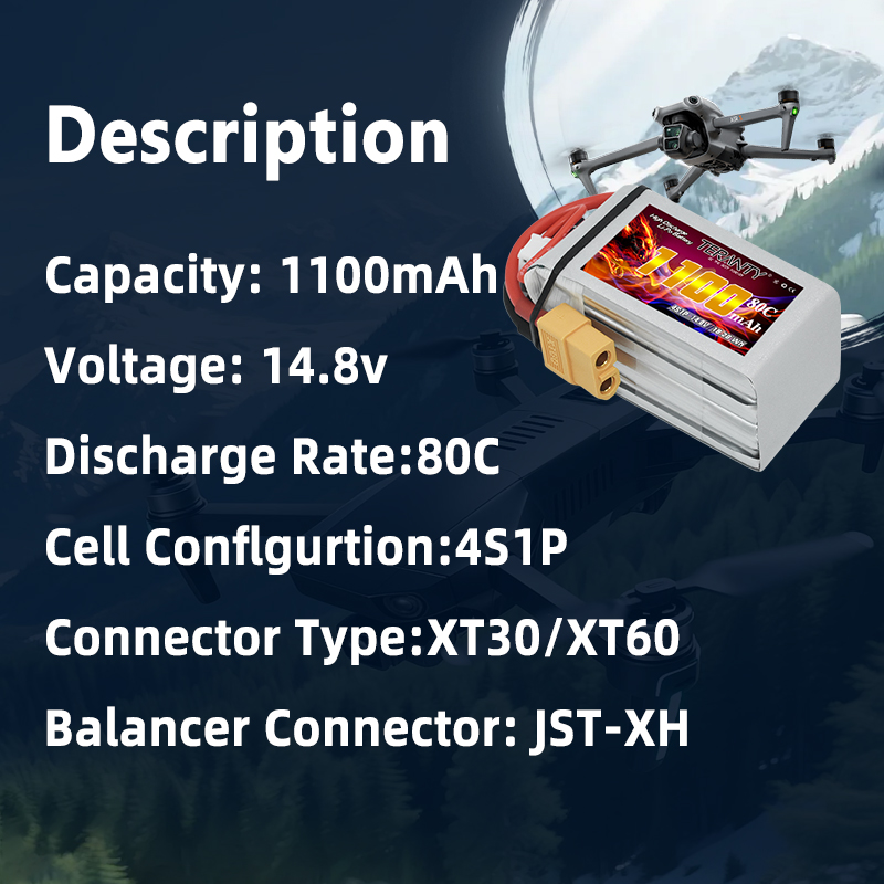 TERANTY 4S 1100mAh 80C/160C Li - Drone Rc Race 评论和价格
