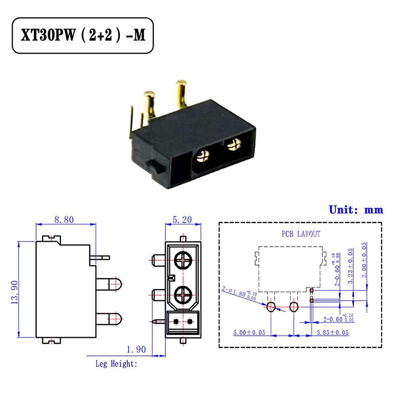 5PCS Amass XT30(2+2)-F XT30PB( - Drone Rc Signal 评论和价格