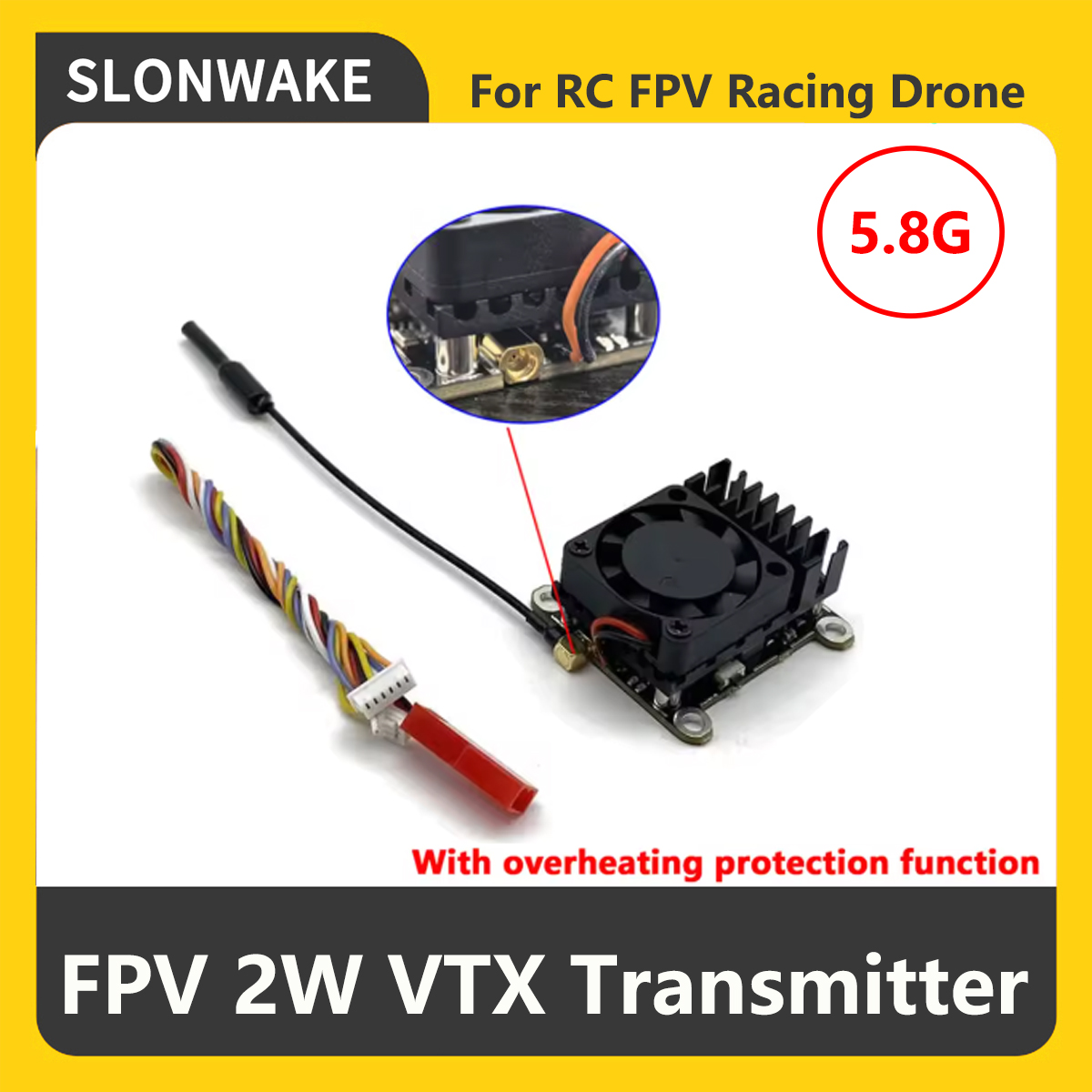 SLONWAKE 5.8G 2000mW FPV VTX T - Drone Rc Accessories 评论和价格