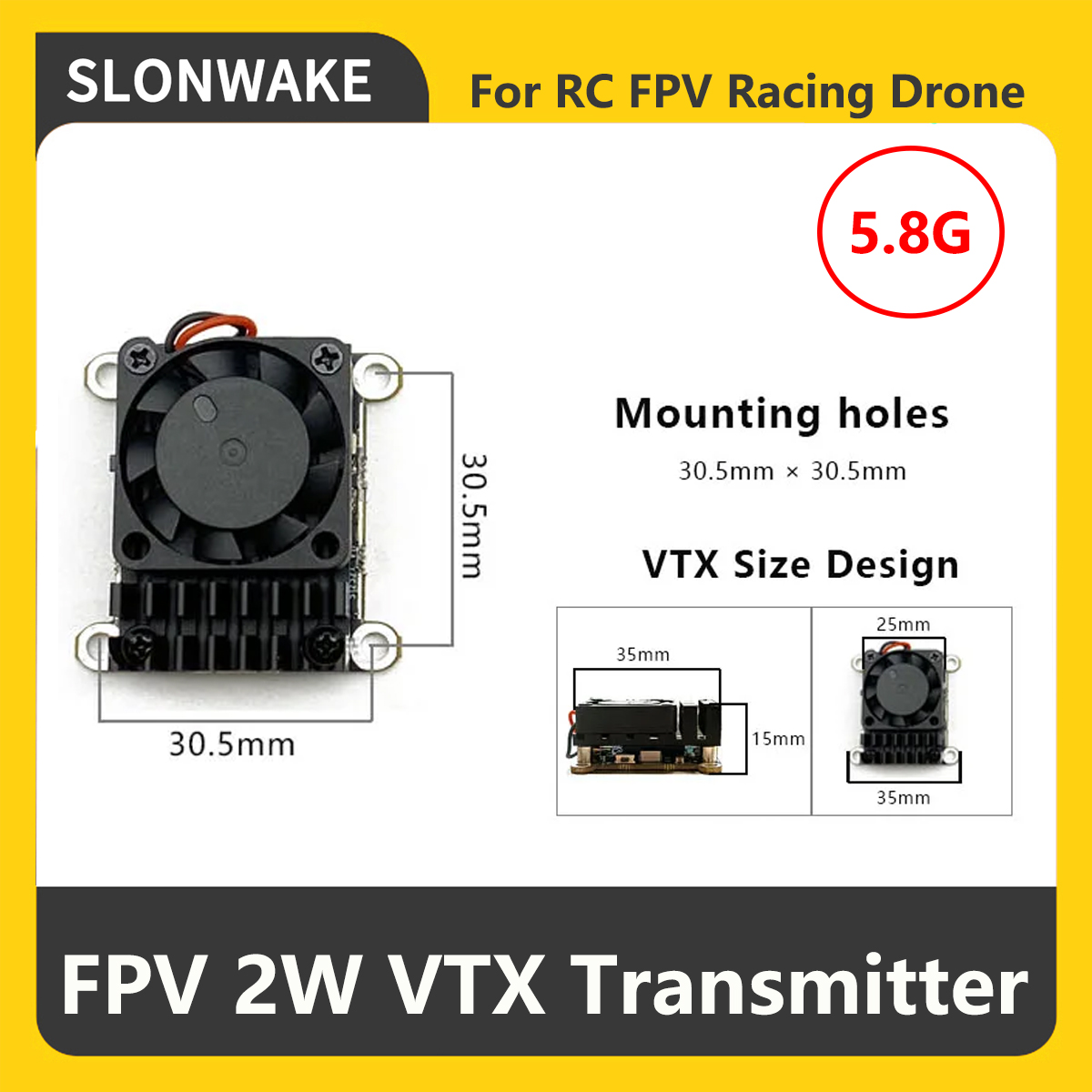 SLONWAKE 5.8G 2000mW FPV VTX T - Drone Rc Accessories 评论和价格