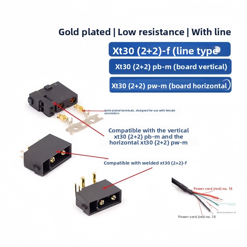 XT30(2+2) XT30PB/PW(2+2) Male  - Drone Rc Signal 评论和价格