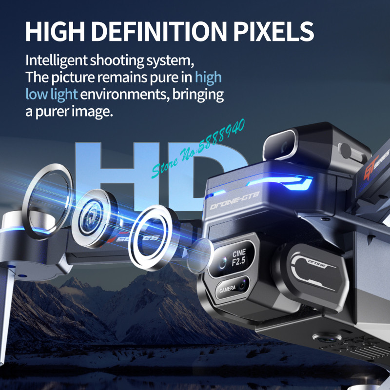Brushless 8K ESC Three Camera  - Drone Rc Fpv Manual 评论和价格