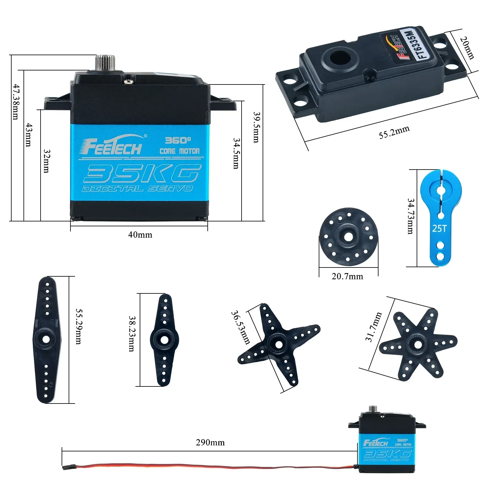 Feetech FT6335M Digital RC Ser - Drone Rc Jet 评论和价格