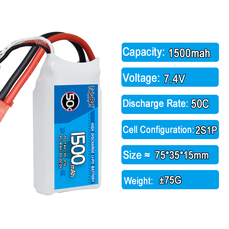 3Pcs TalaBat 50C 1500mAh 7.4V  - Drone Zll Rc 评论和价格