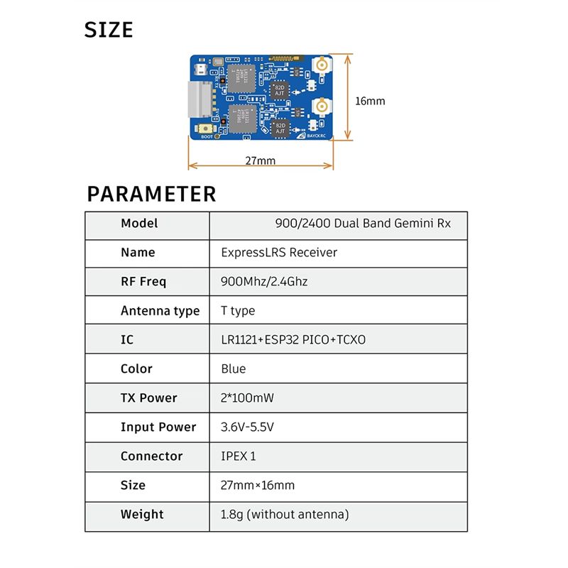 B78B-900Mhz 2.4Ghz 915M ELRS R - Drone Rc Race 评论和价格