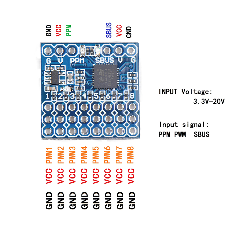 8CH PWM PPM SBUS Signal Conver - Drone Rc Signal 评论和价格