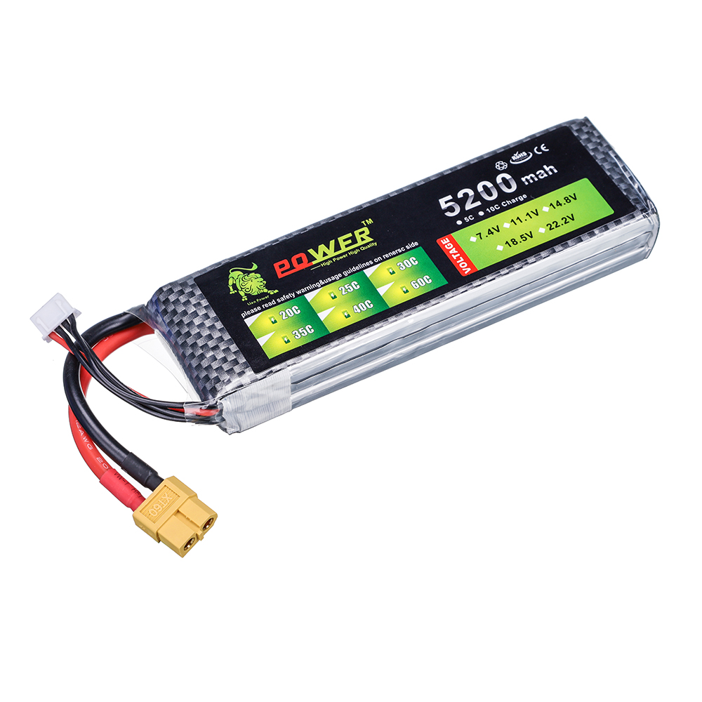 3S 5200mah 11.1V  60C Lipo Bat - Drone Zll Rc 评论和价格